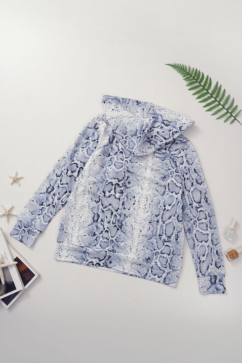 Print Kangaroo Pocket Hoodie