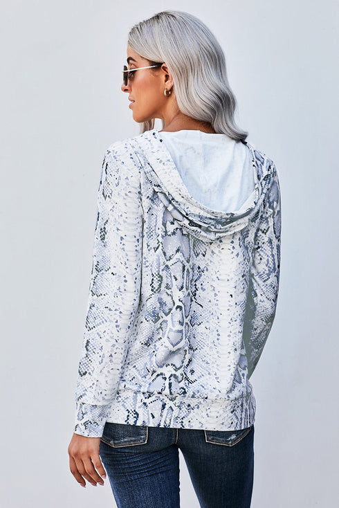 Print Kangaroo Pocket Hoodie