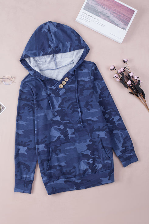 Print Kangaroo Pocket Hoodie