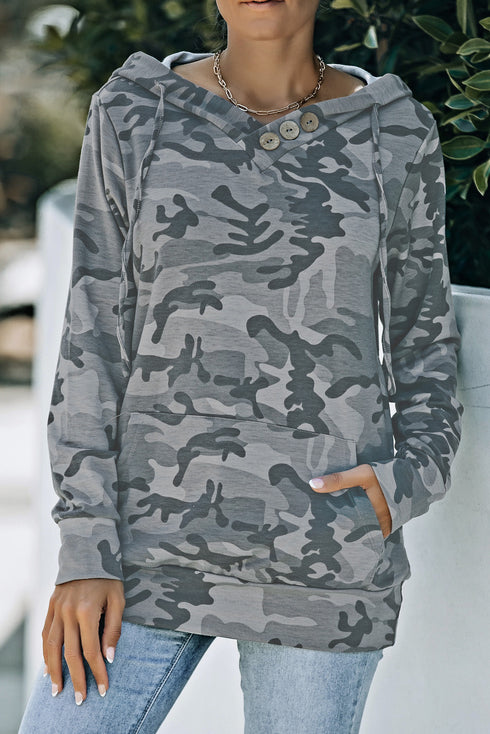 Print Kangaroo Pocket Hoodie