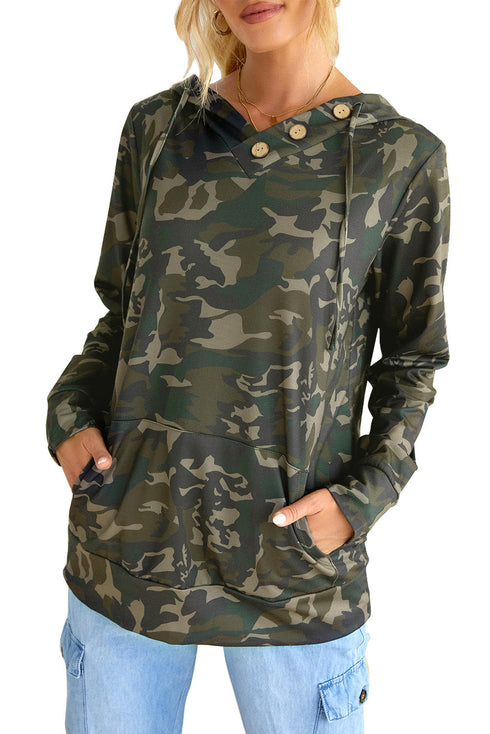 Print Kangaroo Pocket Hoodie