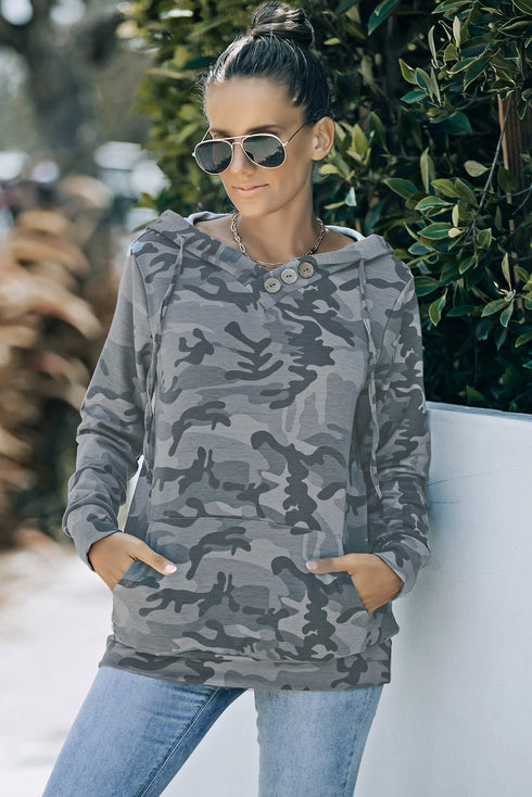 Print Kangaroo Pocket Hoodie