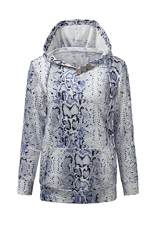 Print Kangaroo Pocket Hoodie