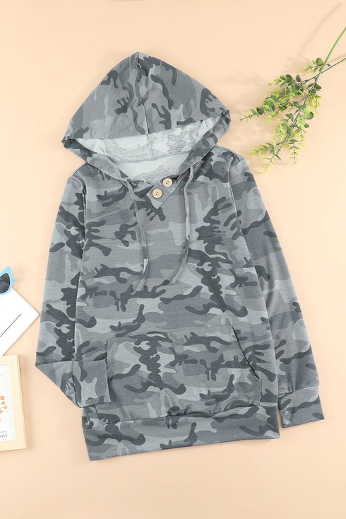 Print Kangaroo Pocket Hoodie