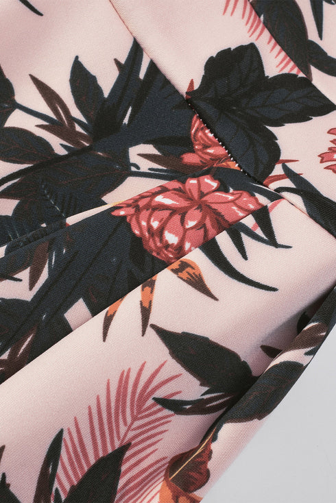 Print Off Shoulder Slit Bodycon Midi Dress