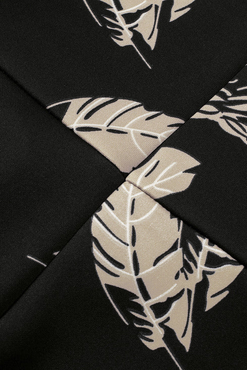 Print Off Shoulder Slit Bodycon Midi Dress