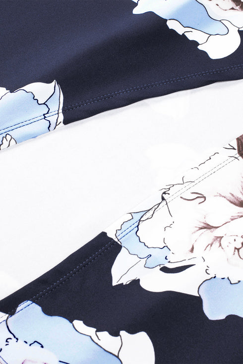 Print Off Shoulder Slit Bodycon Midi Dress