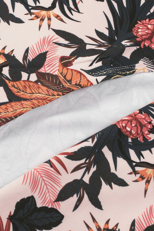 Print Off Shoulder Slit Bodycon Midi Dress