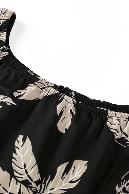 Print Off Shoulder Slit Bodycon Midi Dress