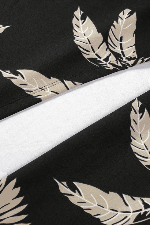 Print Off Shoulder Slit Bodycon Midi Dress