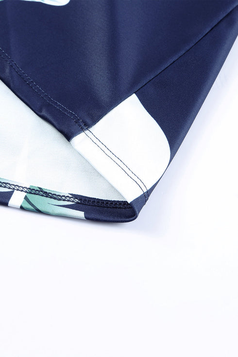 Print Off Shoulder Slit Bodycon Midi Dress