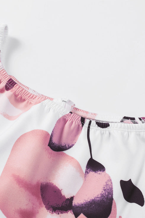 Print Off Shoulder Slit Bodycon Midi Dress