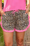 Print Ruffle Trim Casual Shorts