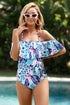 Print Ruffled One-Piece Swimsuit