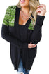 Printed Leopard Detail Plus Size Cardigan