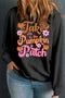 Printed Letter Graphic Casual Pullover Sweatshirt
