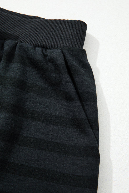 Printed Long Sleeve Satin Shorts Two Piece Loungewear