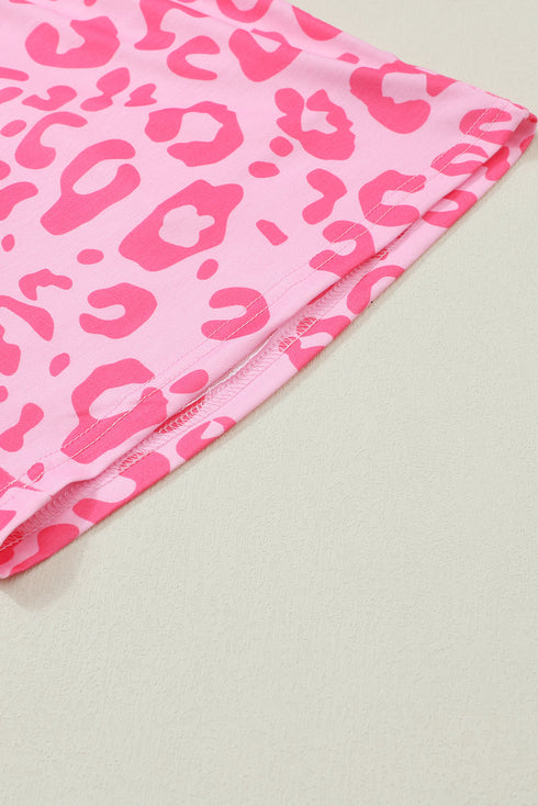 Printed Long Sleeve Satin Shorts Two Piece Loungewear