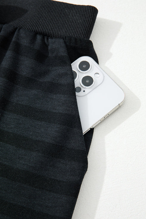 Printed Long Sleeve Satin Shorts Two Piece Loungewear