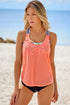 Printed Splicing Racerback Tankini