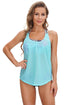 Printed Splicing Racerback Tankini