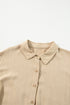 Puff Sleeve Buttoned Tiered Pleated Shirt Mini Dresses