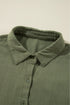 Puff Sleeve Buttoned Tiered Pleated Shirt Mini Dresses