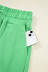 Puff Sleeve Crop Pullover Drawstring Wide Leg Pant Set