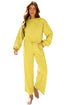 Puff Sleeve Crop Pullover Drawstring Wide Leg Pant Set
