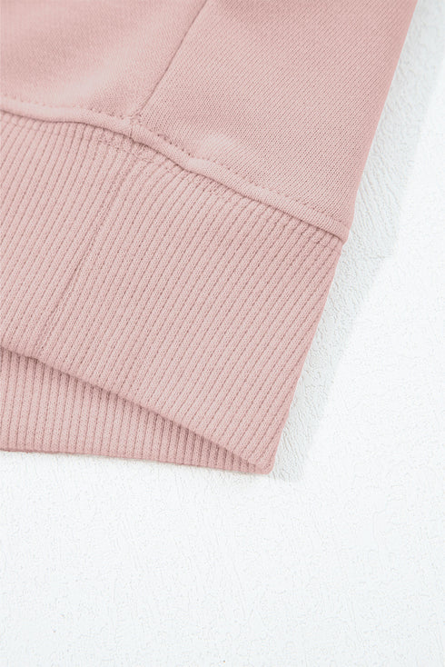 Puff Sleeve Crop Pullover Drawstring Wide Leg Pant Set