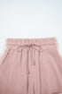 Puff Sleeve Crop Pullover Drawstring Wide Leg Pant Set