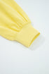 Puff Sleeve Crop Pullover Drawstring Wide Leg Pant Set