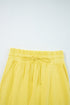 Puff Sleeve Crop Pullover Drawstring Wide Leg Pant Set
