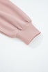 Puff Sleeve Crop Pullover Drawstring Wide Leg Pant Set