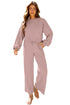 Puff Sleeve Crop Pullover Drawstring Wide Leg Pant Set