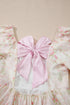 Puff Sleeve Knotted Open Back Ruffled Mini Floral Dress