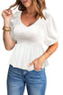 Puff Sleeve Smocked Top