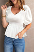 Puff Sleeve Smocked Top