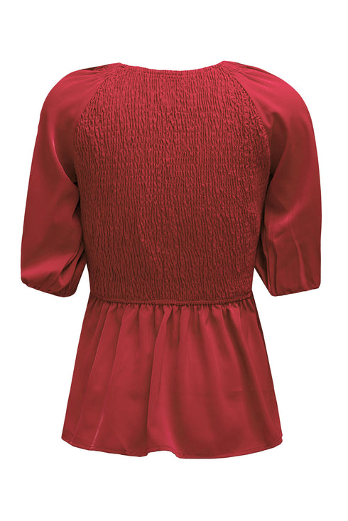 Puff Sleeve Smocked Top