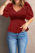Puff Sleeve Smocked Top