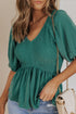 Puff Sleeve Smocked Top