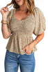 Puff Sleeve Smocked Top