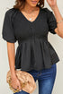 Puff Sleeve Smocked Top