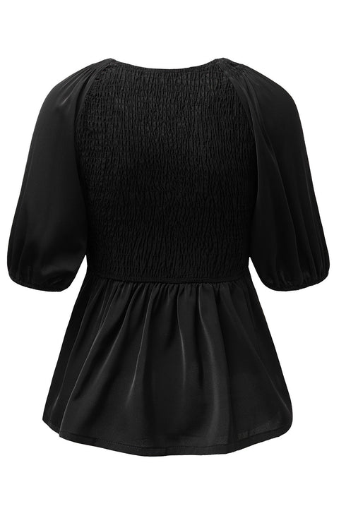 Puff Sleeve Smocked Top