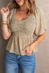 Puff Sleeve Smocked Top