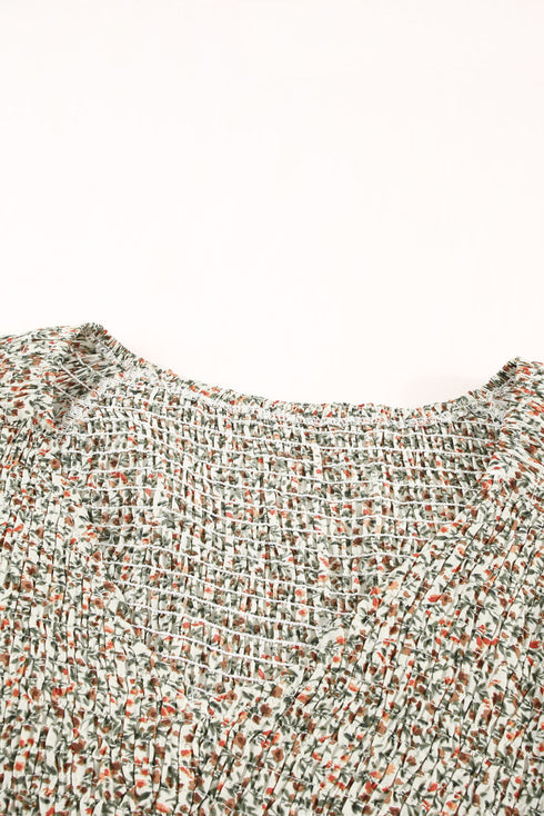 Puff Sleeve Smocked Top