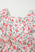 Puff Sleeve Square Neck Empire Waist Tiered Floral Dress