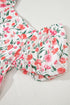 Puff Sleeve Square Neck Empire Waist Tiered Floral Dress