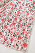 Puff Sleeve Square Neck Empire Waist Tiered Floral Dress