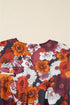 Puff Sleeve Wrap V Neck Flowy Floral Mini Dress